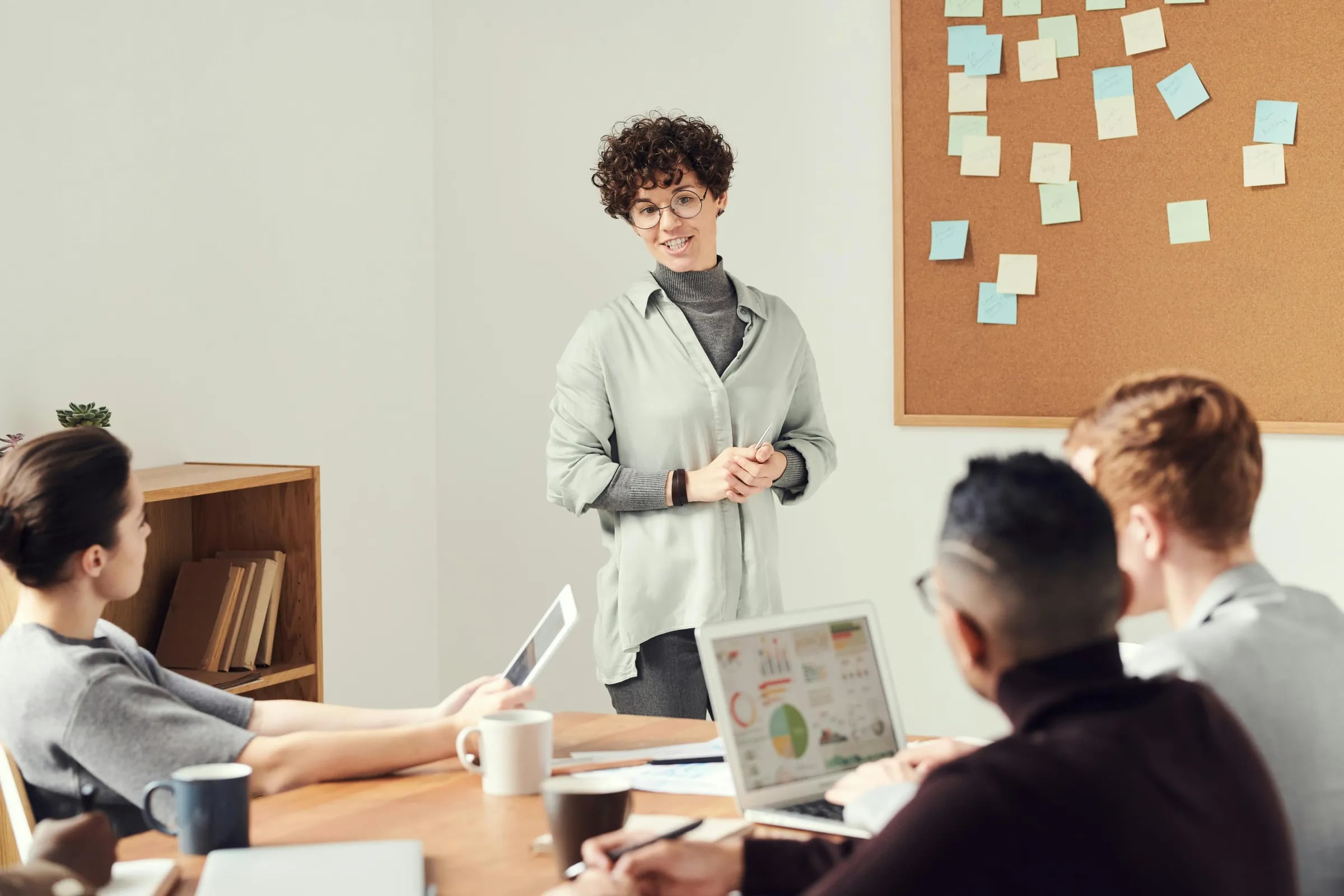 Team collaboration in modern office environment